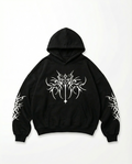 PHANTOM VORTEX Cyber-Tribal Oversized Hoodie