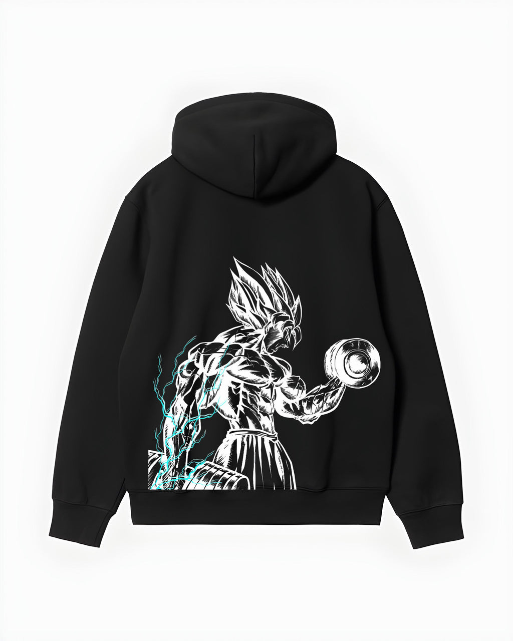 KalkiKulture Screen-Printed Anime Warrior Oversized Hoodie