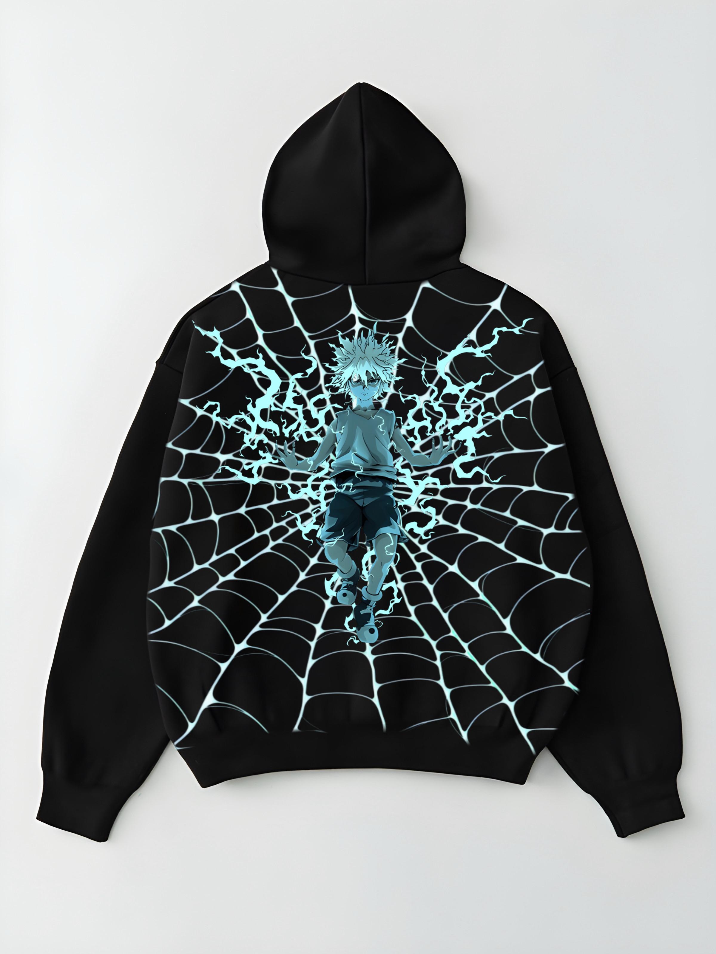 KalkiKulture Thunder Web Anime Hoodie – Screen Printed Electric Design
